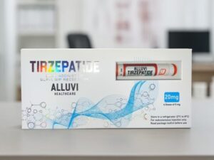 Tirzepatide 20mg Peptide research product packaging