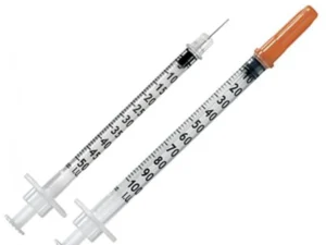 Insulin Syringes 10 Pack with measurement markings